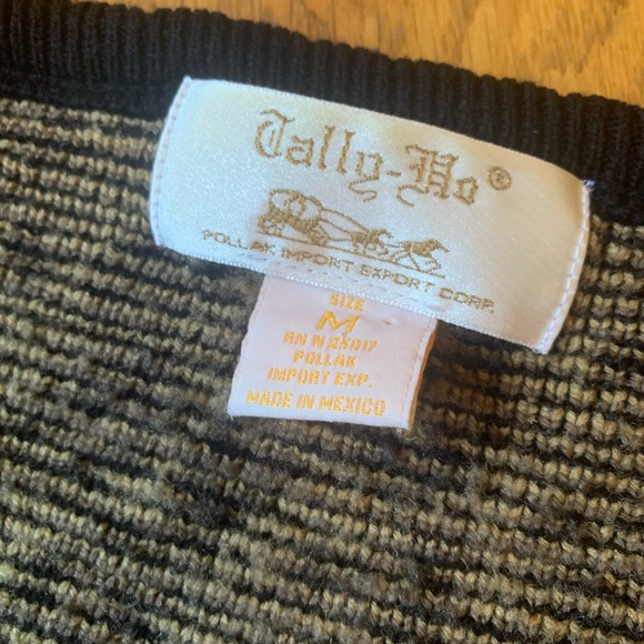 Vintage Tally Ho Leopard button up cardigan Size M - Picture 13 of 14